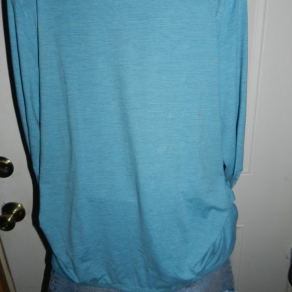Jones New York thumbhole long sleeved wicked light weight sweater Baby Blue NWT - Picture 6 of 11